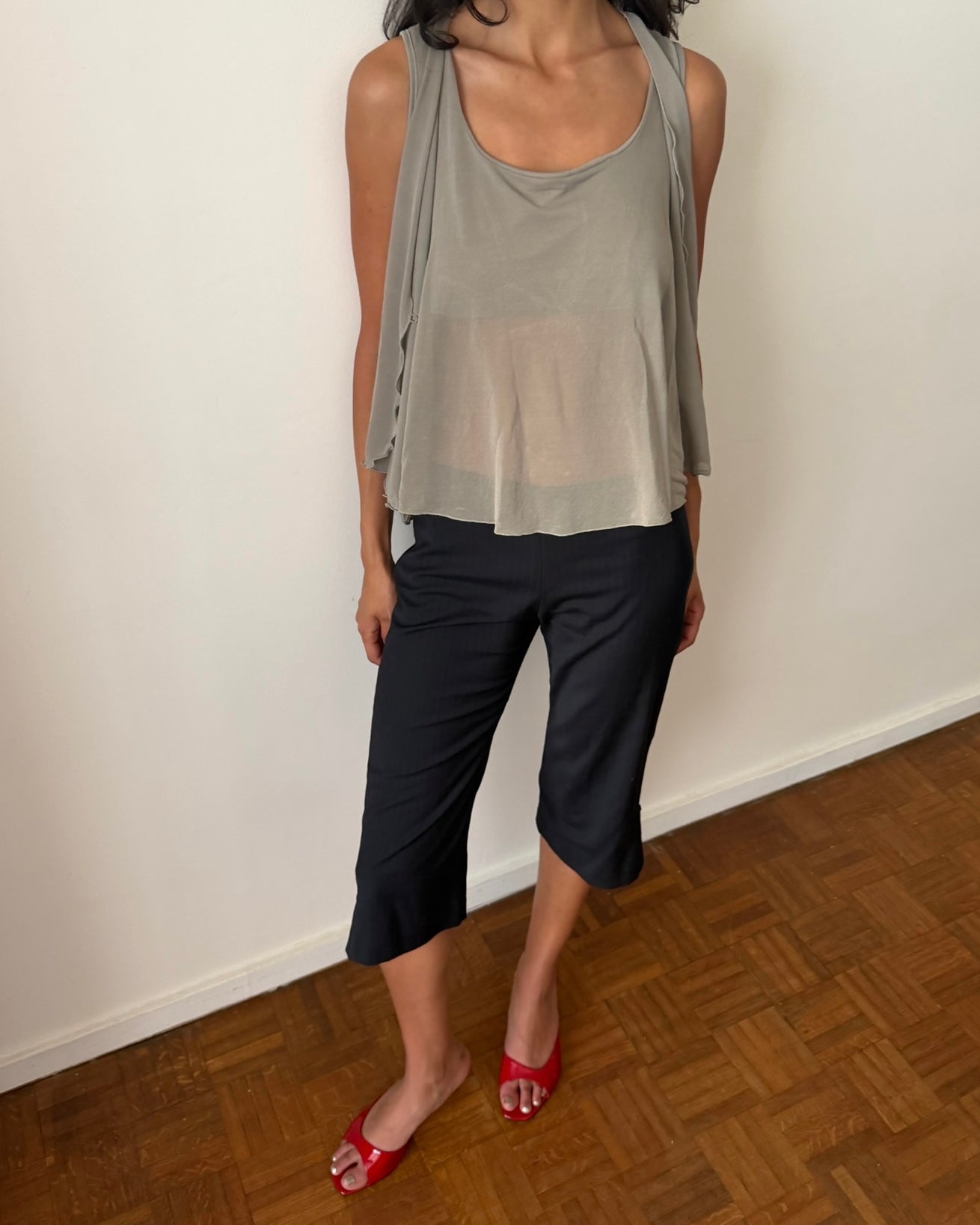 Emporio Armani 1990s Sheer Two-Piece Set – Grey