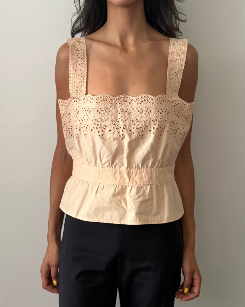 Miu Miu SS2002 Broderie Anglaise Cotton Top