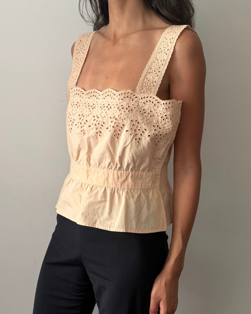 Miu Miu SS2002 Broderie Anglaise Cotton Top