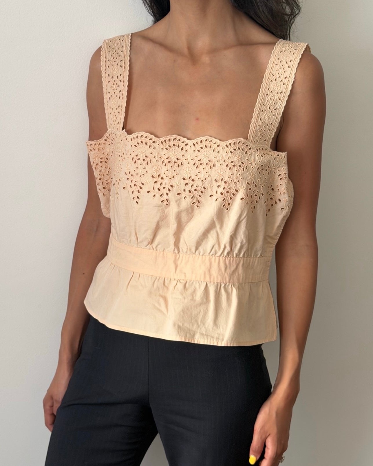 Miu Miu SS2002 Broderie Anglaise Cotton Top