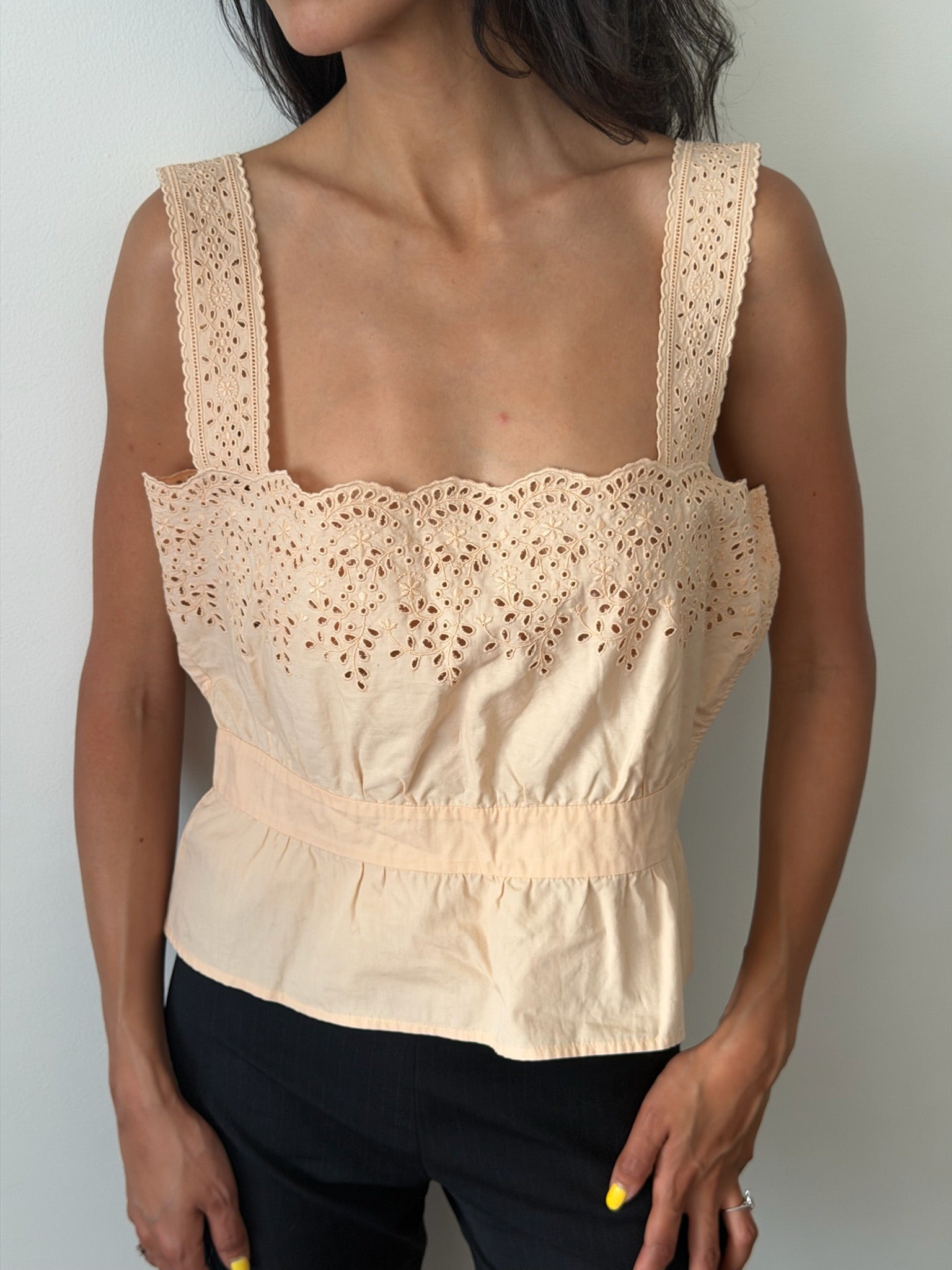 Miu Miu SS2002 Broderie Anglaise Cotton Top