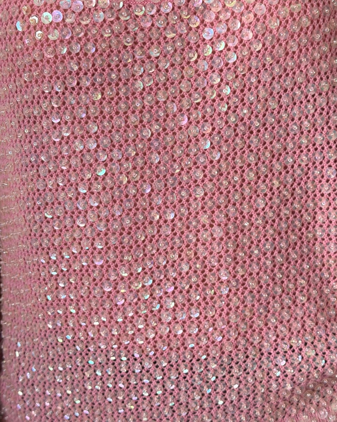 Jil Sander 1980s Sequin Knit Camisole – Pink