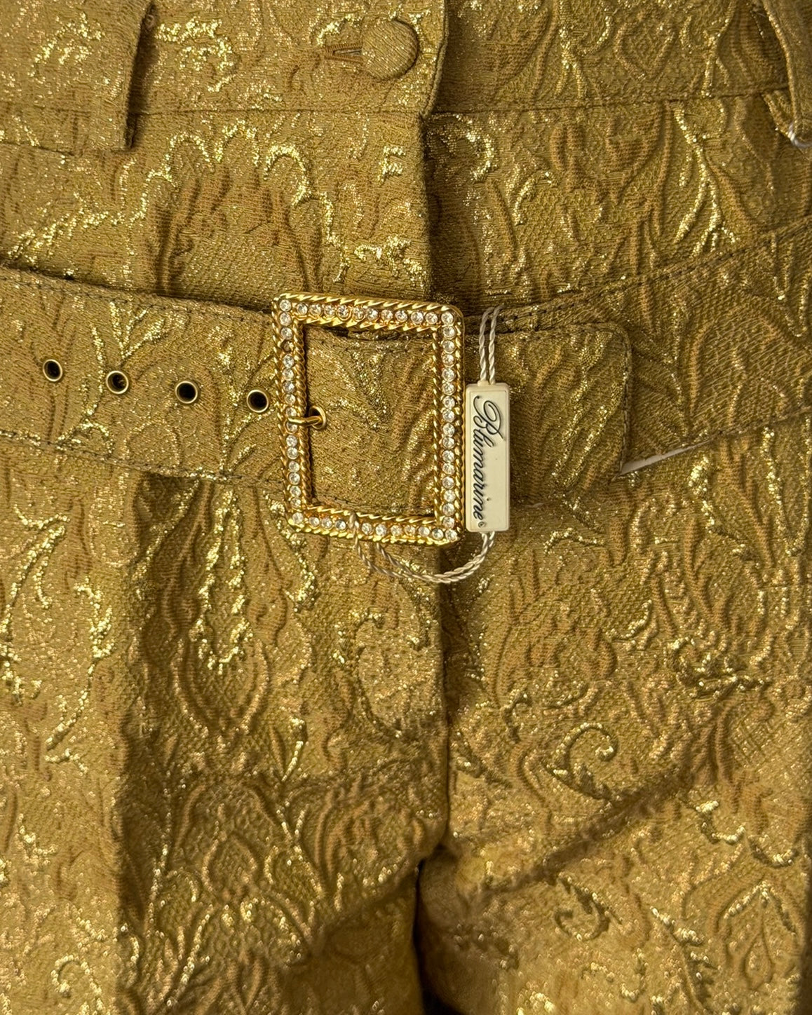 Blumarine by Anna Molinari SS1993 Gold Brocade Trousers