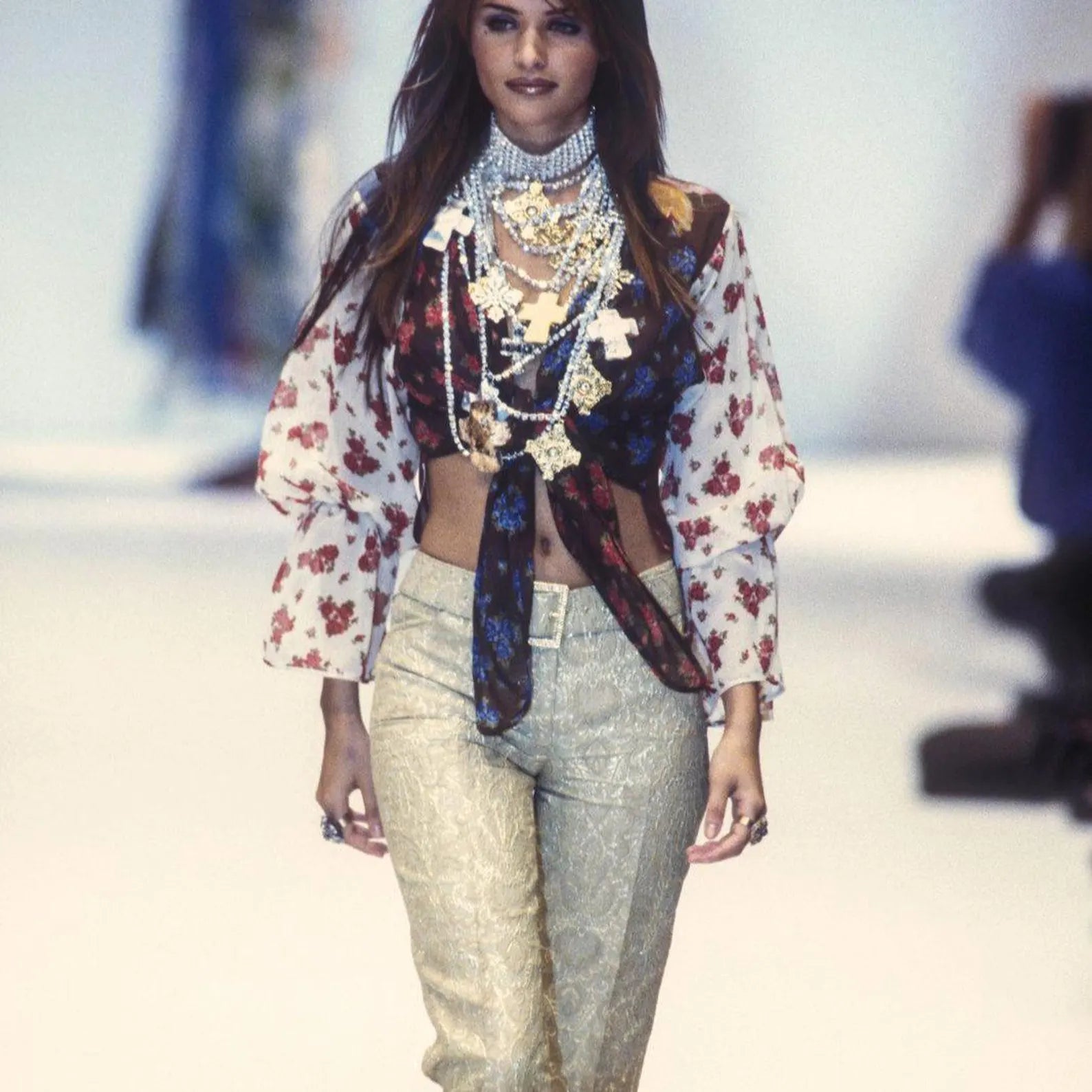 Blumarine by Anna Molinari SS1993 Gold Brocade Trousers