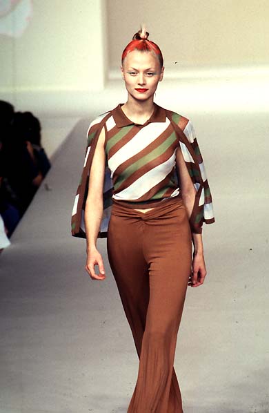 Blumarine SS1997 Stripes Polo Top