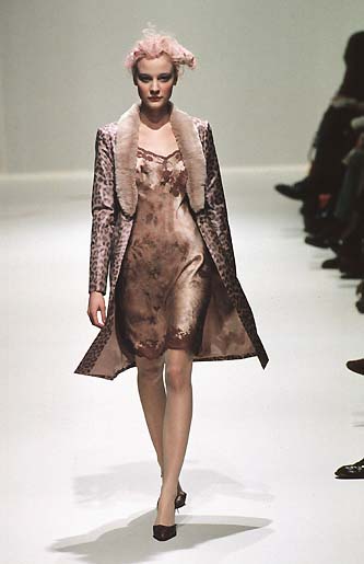 Lolita Lempicka FW1998 Floral Satin Midi Dress