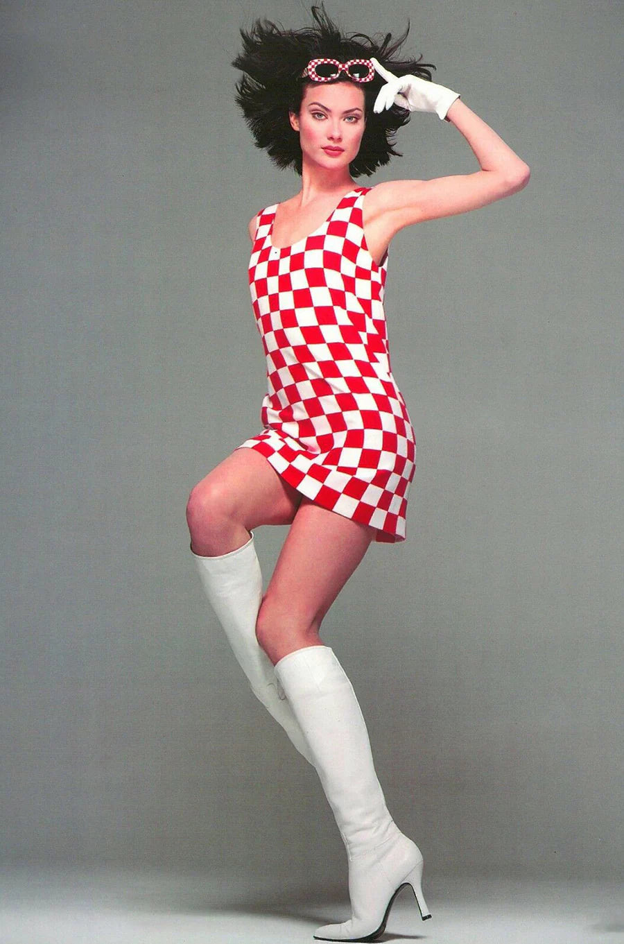 Versace FW1995 Checker Dress