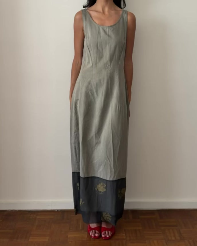 Dries Van Noten SS1994 Cotton & Silk Maxi Dress