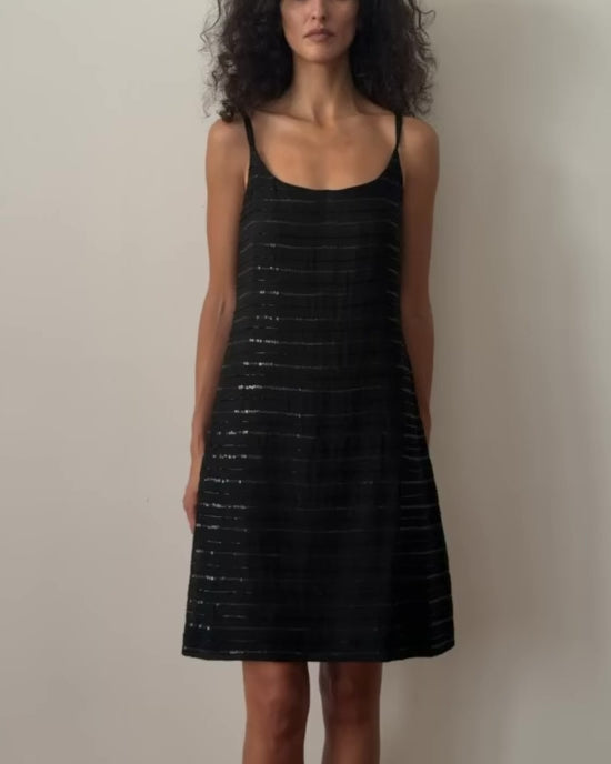 Emporio Armani FW1996 Beaded Silk Slip Dress