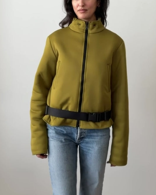 Miu Miu FW1999 Utilitarian Fleece-Lined Fur Jacket