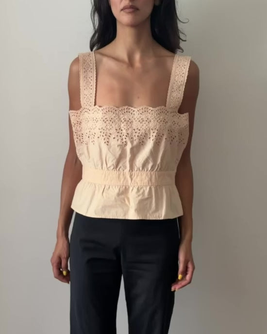 Miu Miu SS2002 Broderie Anglaise Cotton Top