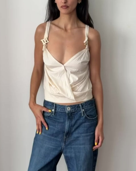 Chloé by Phoebe Philo SS2002 Cotton Wrap Cami Top