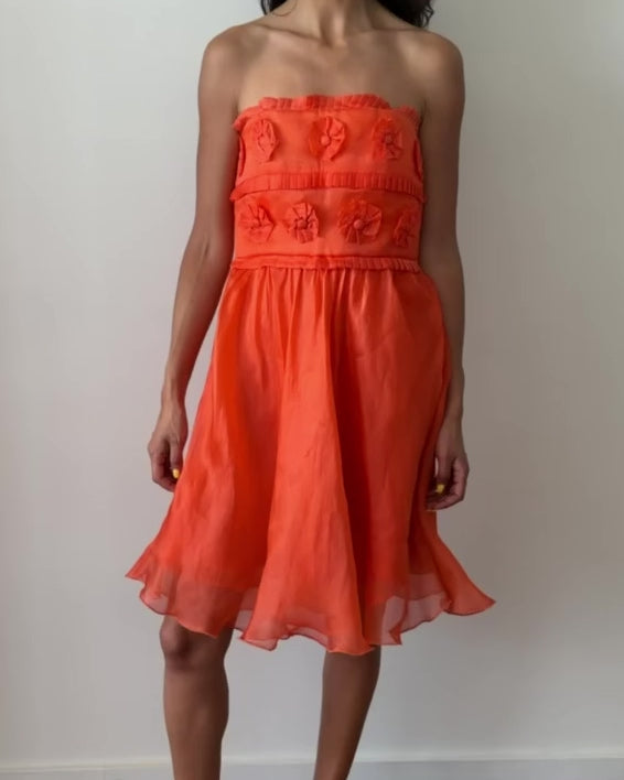 Alberta Ferretti SS1992 Silk Organza Dress & Cardigan Set
