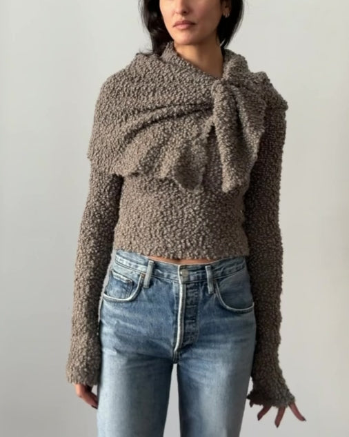 Chloé FW2001 Bouclé Knot Jumper