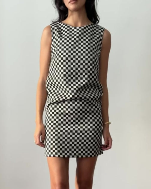 Versace FW1995 Checker Dress