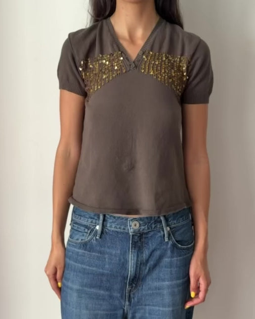 Chloé by Phoebe Philo FW2002 Sequin Top
