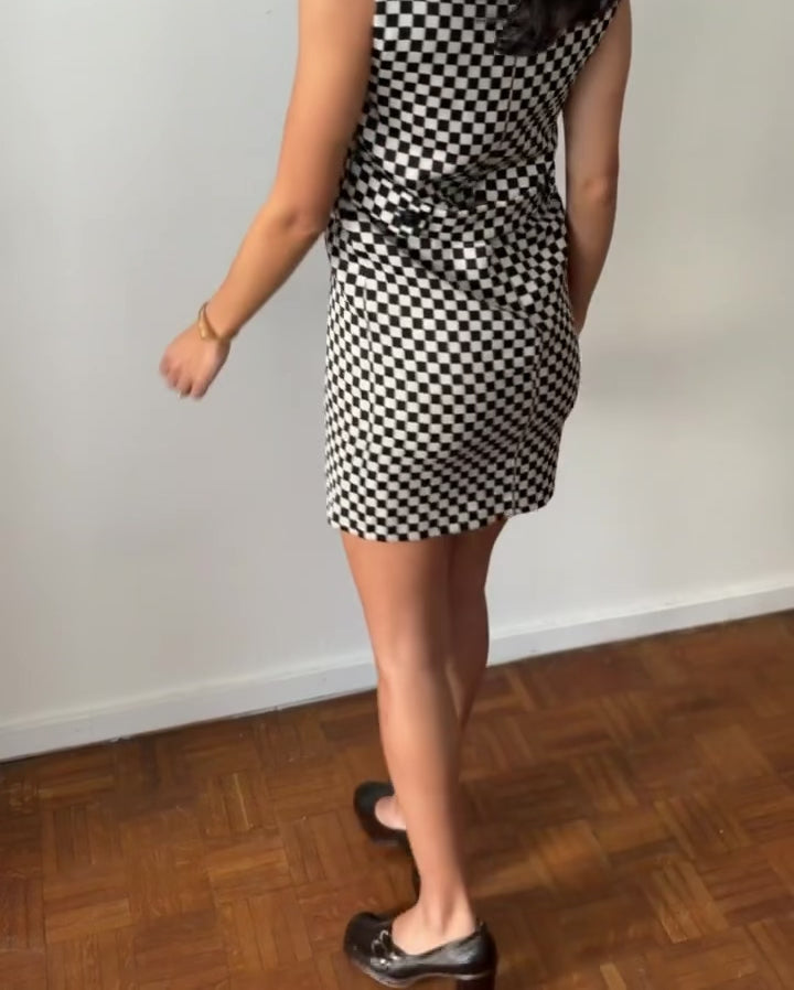 Versace FW1995 Checker Dress