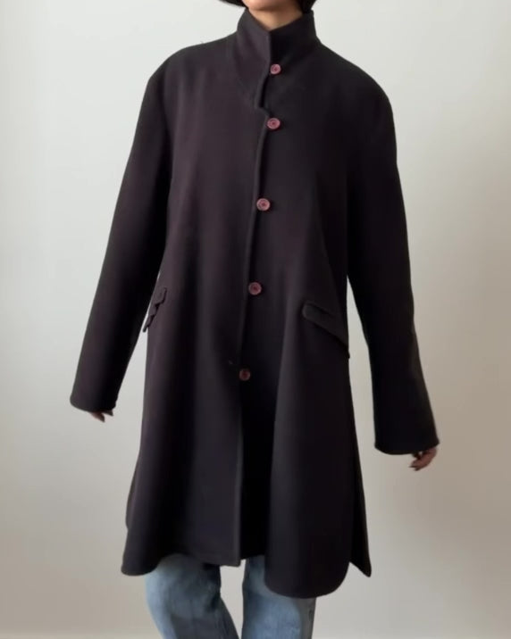 Armani 1990s Navy Wool Coat